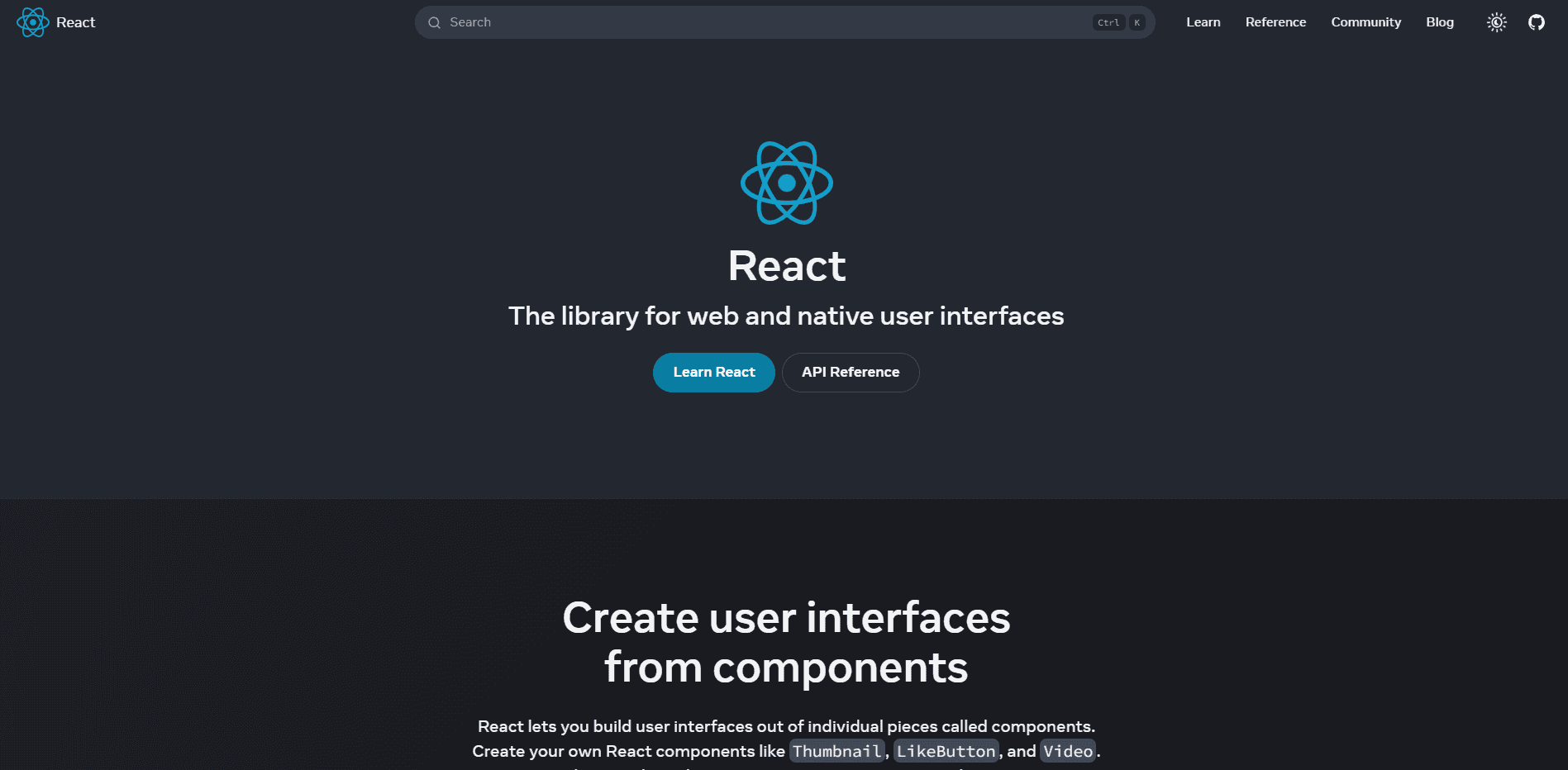 react